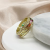 5.6ctw Channel Set Rainbow Sapphire Wedding Band