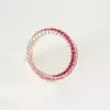 Pink Sapphire and Ruby Mobius Wedding Band