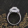 Antique Oval Cut White Sapphire Engagement Ring