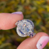 Antique Oval Cut White Sapphire Engagement Ring