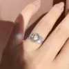 2.5ct Oval Cut White Sapphire Engagement Ring