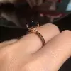 3ct Cushion Cut Black Sapphire Engagement Ring