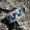 8ctw Blue Sapphire and Emerald Eternity Ring