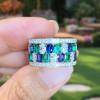 8ctw Blue Sapphire and Emerald Eternity Ring