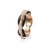 Black Enamel Infinity Eternity Ring