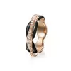Black Enamel Infinity Eternity Ring