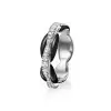 Black Enamel Infinity Eternity Ring