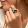 3ct Halo Pear Cut Emerald Engagement Ring