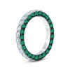 6ctw Color Block Three-Sided Eternity Ring