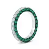 6ctw Color Block Three-Sided Eternity Ring