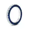 6ctw Color Block Three-Sided Eternity Ring