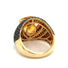 5ct Trillion Cut Yellow Sapphire Bold Paved Ring