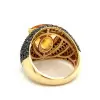 5ct Trillion Cut Yellow Sapphire Bold Paved Ring