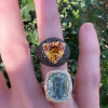 5ct Trillion Cut Yellow Sapphire Bold Paved Ring