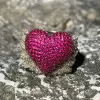 Angel Wing Ruby Paved Heart Cocktail Ring