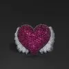 Angel Wing Ruby Paved Heart Cocktail Ring