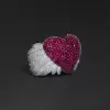 Angel Wing Ruby Paved Heart Cocktail Ring