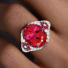 6ct Oval Cut Ruby Vintage Cocktail Ring