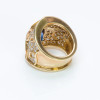 Heart Cut Yellow and Blue Sapphire Cocktail Ring