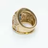 Heart Cut Yellow and Blue Sapphire Cocktail Ring