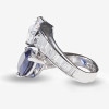 7ctw Pear Cut Two Stone Bypass Cocktail Ring