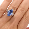 Marquise Cut Light Blue Sapphire Engagement Ring