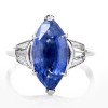 Marquise Cut Light Blue Sapphire Engagement Ring