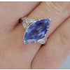 Marquise Cut Light Blue Sapphire Engagement Ring