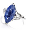 Marquise Cut Light Blue Sapphire Engagement Ring