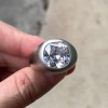 9.5ct Cushion Cut White Sapphire Matt Engagement Ring