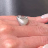 9.5ct Cushion Cut White Sapphire Matt Engagement Ring
