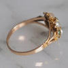 Antique Style Emerald and Pearl Ring