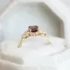 2.5ct Emerald Cut Ruby Cluster Engagement Ring