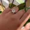 4.6ct Cushion Cut Art-Deco Engagement Ring