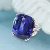12ct Cushion Cut Sapphire Engagement Ring