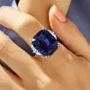 12ct Cushion Cut Sapphire Engagement Ring