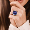 12ct Cushion Cut Sapphire Engagement Ring