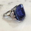 12ct Cushion Cut Sapphire Engagement Ring