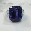 12ct Cushion Cut Sapphire Engagement Ring
