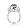 Vintage 8.4ct Emerald Cut Emerald Cocktail Ring