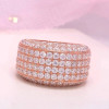 5ctw White Sapphire Paved Bold Wedding Band