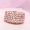 5ctw White Sapphire Paved Bold Wedding Band