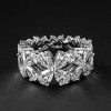 7ctw Pear Cut Gradient Width Eternity Ring