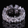 7ctw Pear Cut Gradient Width Eternity Ring