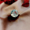 Vintage Round Cut Crown Setting Engagement Ring