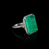 14ct Emerald Cut Emerald European Shank Engagement Ring