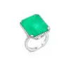 14ct Emerald Cut Emerald European Shank Engagement Ring