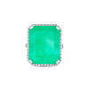 14ct Emerald Cut Emerald European Shank Engagement Ring