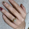2.7ct Round Cut Brushed Bypass Engagement Ring