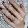 2.7ct Round Cut Brushed Bypass Engagement Ring